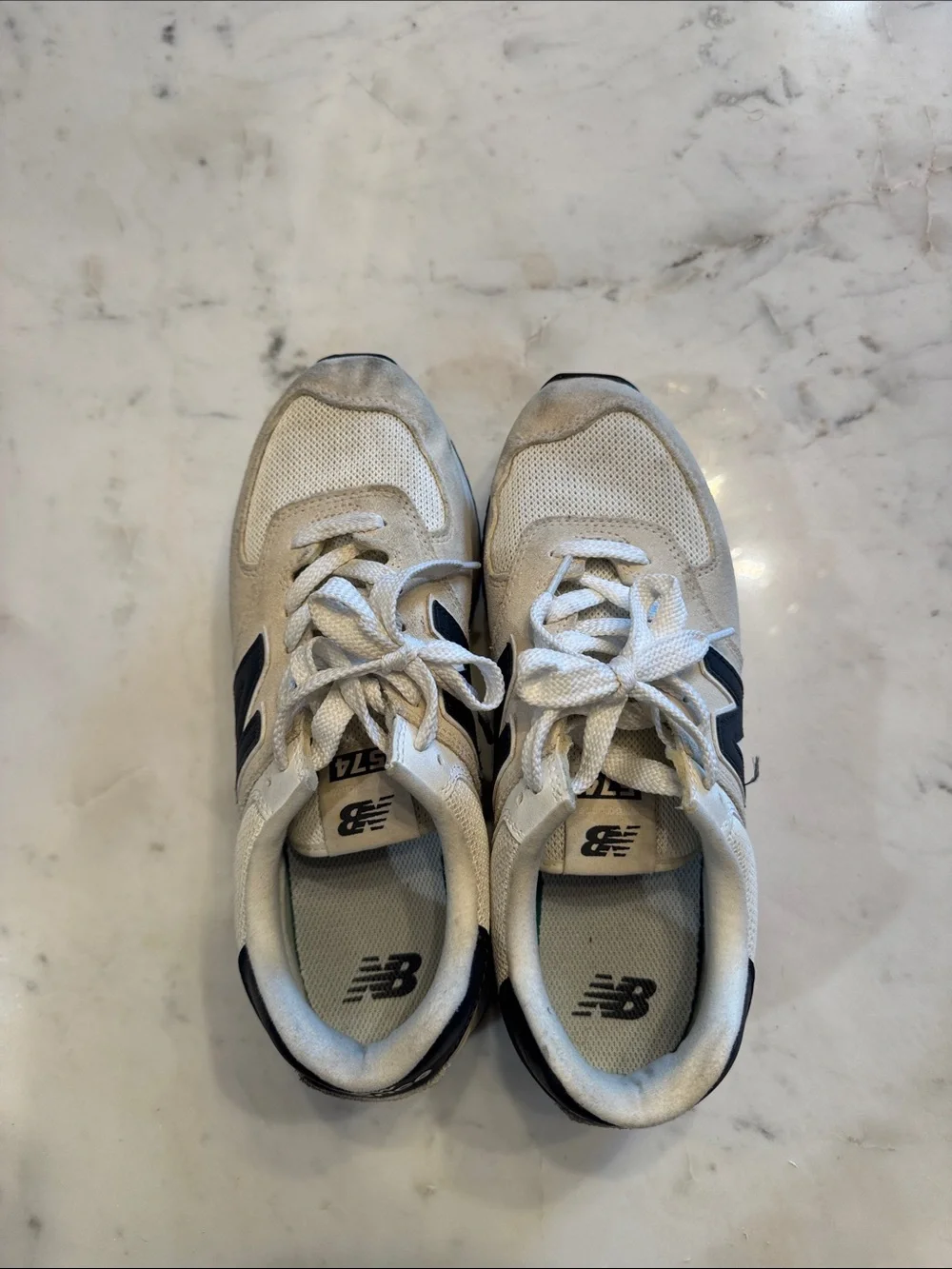New Balance Women's 574 cream & black Platform Sneaker - Elevated Retro Style